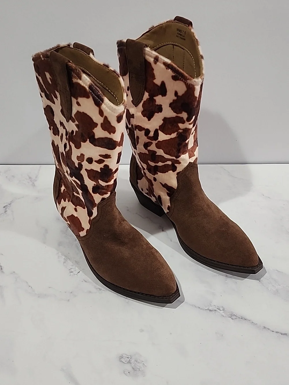 DV By Dolce Vita Korbella Cow Print Western Boots Brand New No Tag